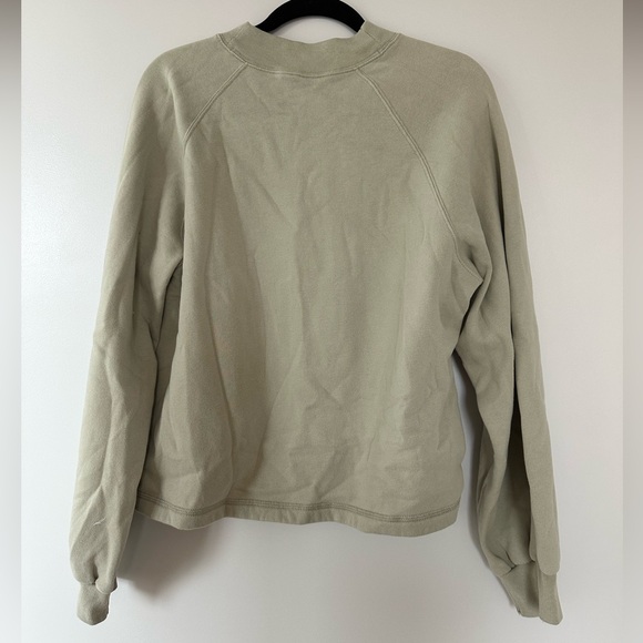 Abercrombie & Fitch Mock Neck Sweatshirt Light Green - Picture 2 of 3